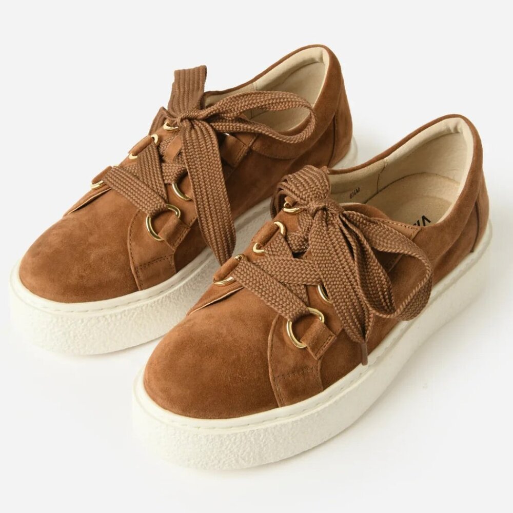 Vaneli Yevka Cuoio (brown/camel) suede athleisure sneaker 7N NIB (discontinued)